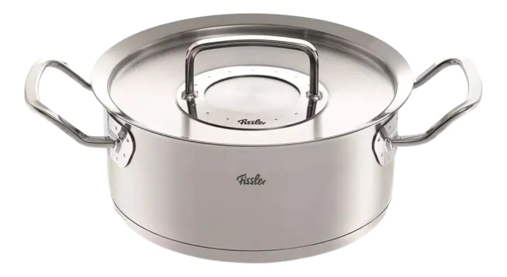 Fissler Kookpan Original Profi Collection Laag met RVS Deksel 16 cm