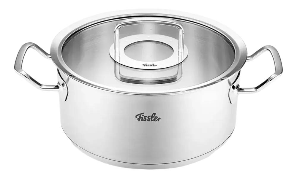 Fissler Kookpan Original Profi Collection Laag met RVS Glasdeksel 24 cm