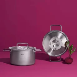 Kookpan Fissler Pure Collection Laag met RVS Deksel 24 cm