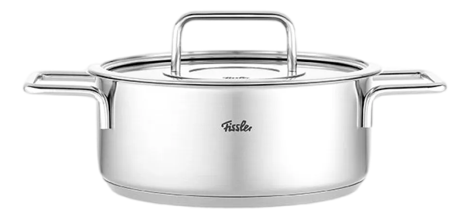Kookpan Fissler Pure Collection Laag met Glasdeksel 20 cm
