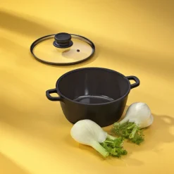 Kookpan Kela Atura Met Deksel Zwart 1,7 L