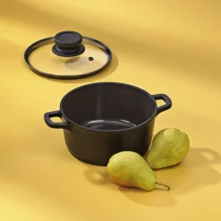 Kela Kookpan Atura Met Deksel Zwart 1 L