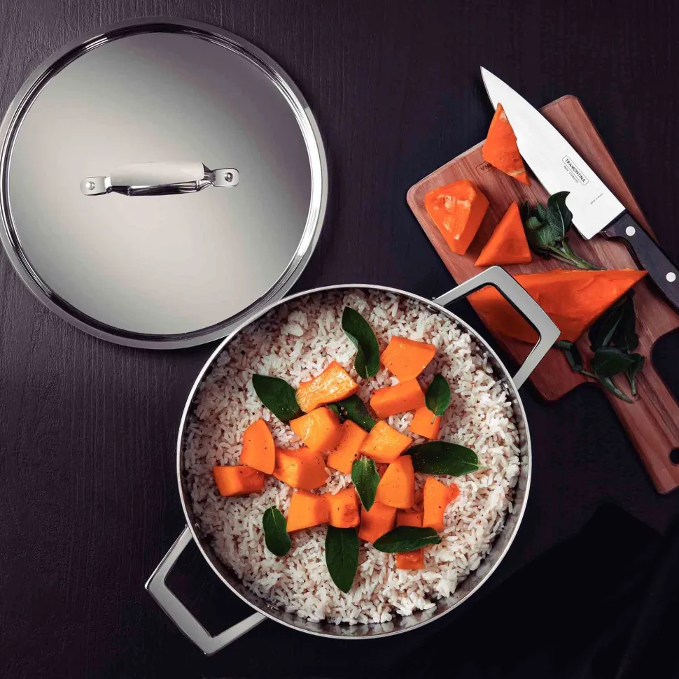 Kookpan Tramontina Grano 3-Laags Zilver 20 cm