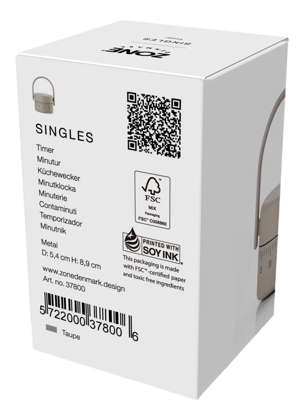 Zone Denmark Kookwekker Singles Taupe Discount