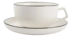 Salt & Pepper Kop en Schotel Studio Base White 220 ml (Set van 4)