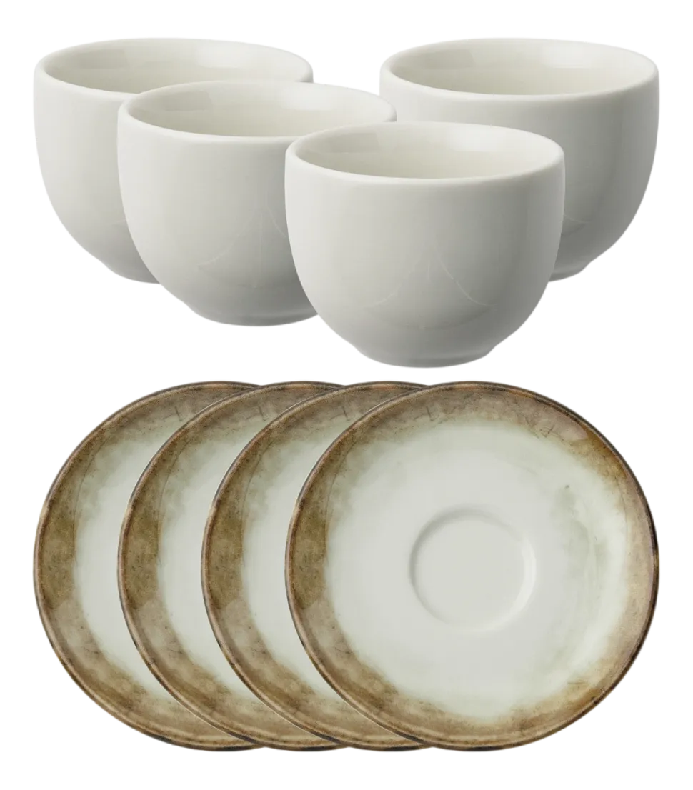 Kop & Schotel Arthur Krupp Porcelain Shade Earth (4-Delig)