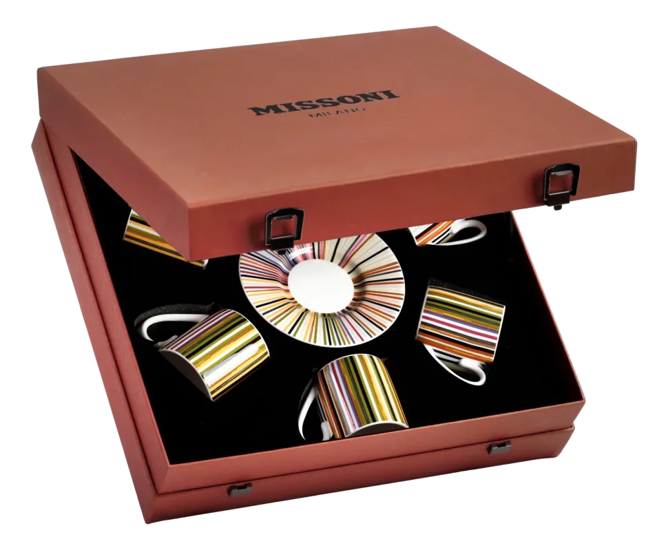 Kop & Schotel Missoni Luxury Gift Box Stripes Jenkins 156 120 ml (Set van 6)