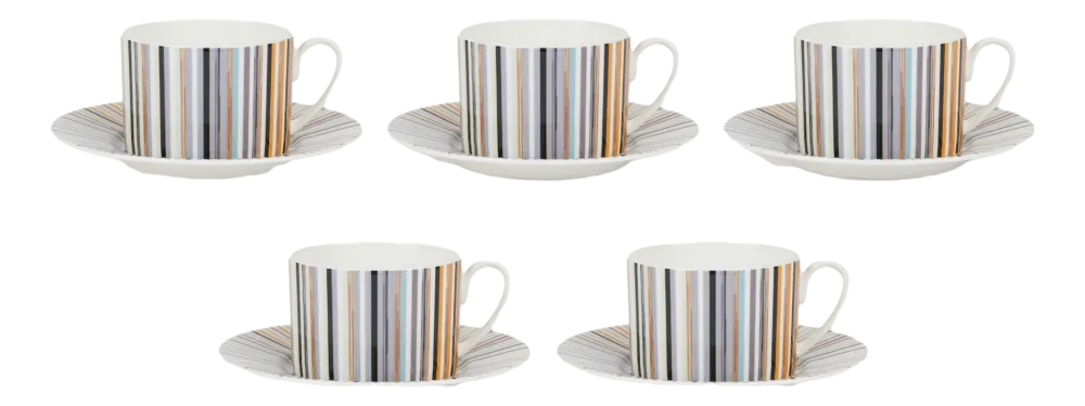 Missoni Kop & Schotel Luxury Gift Box Stripes Jenkins 148 220 ml (Set van 6)