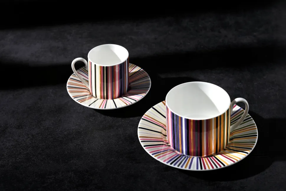 Missoni Kop & Schotel Luxury Gift Box Stripes Jenkins 156 120 ml (Set van 2) Clearance