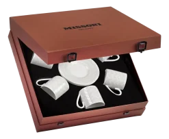 Missoni Kop & Schotel Luxury Gift Box Zig Zag White 120 ml (Set van 6) Outlet