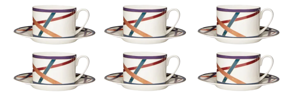 Missoni Kop & Schotel Nastri Multicolor 120 ml (Set van 6) Best