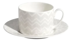 Missoni Kop & Schotel Zig Zag White 220 ml (Set van 6) Clearance