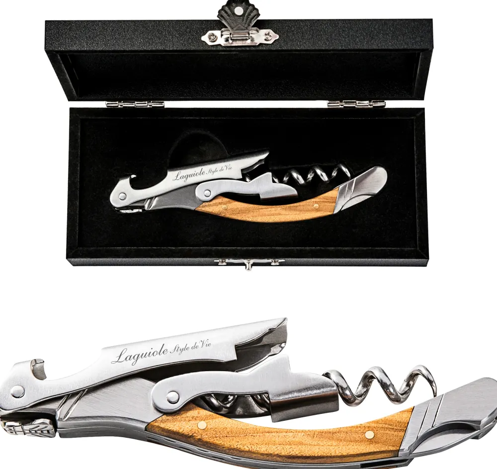 Laguiole Style de Vie Kurkentrekker Luxury Line Olijfhout Discount