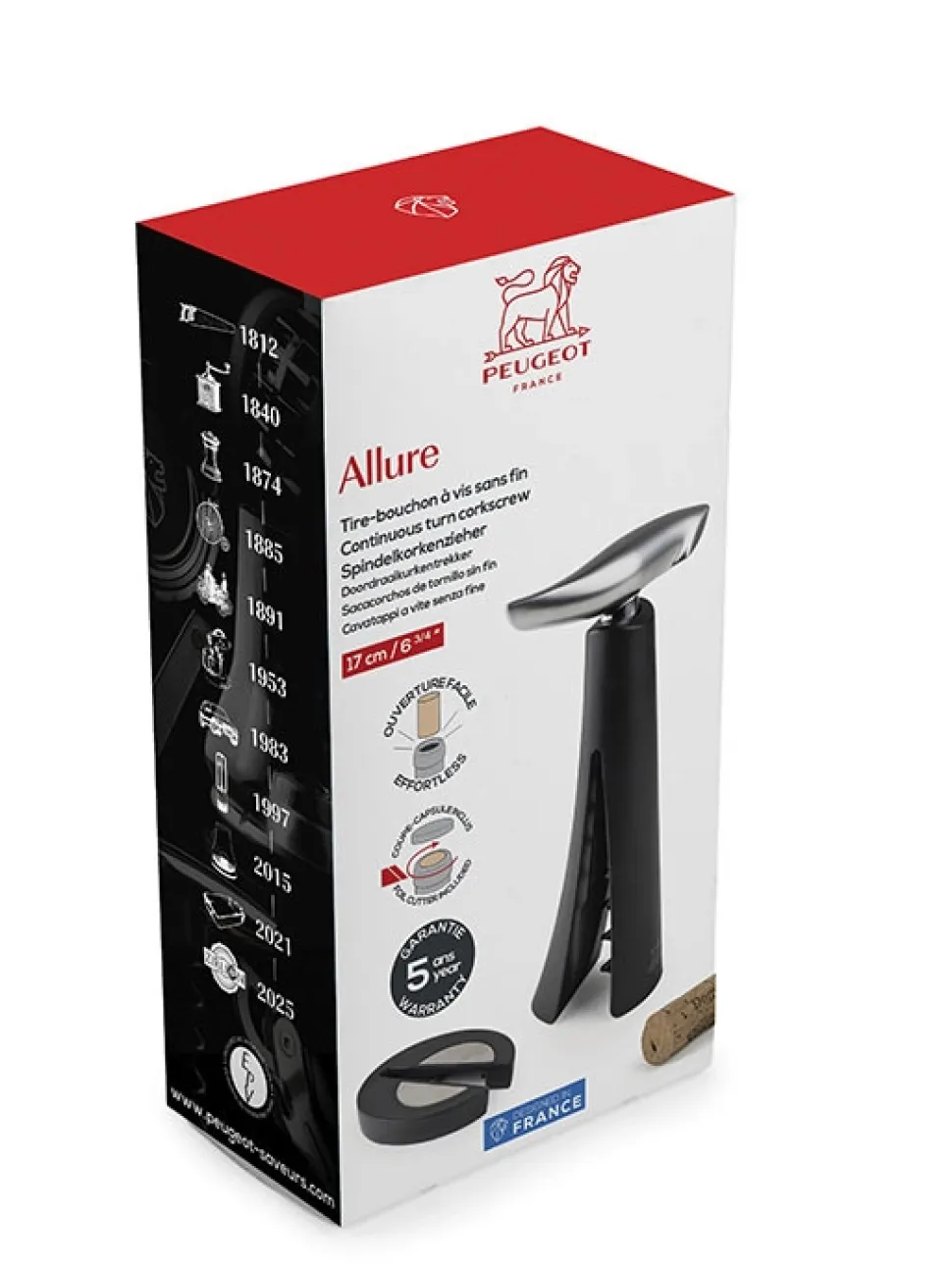 Kurkentrekker Peugeot Allure Zwart 17 cm