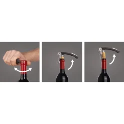 Kurkentrekker Vacu Vin Double Hinged Zwart