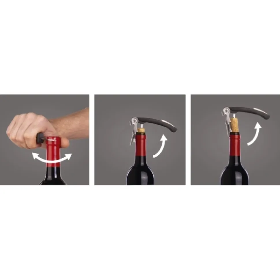 Kurkentrekker Vacu Vin Double Hinged Zwart