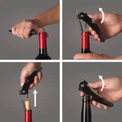 Kurkentrekker Vacu Vin Single Pull Zwart