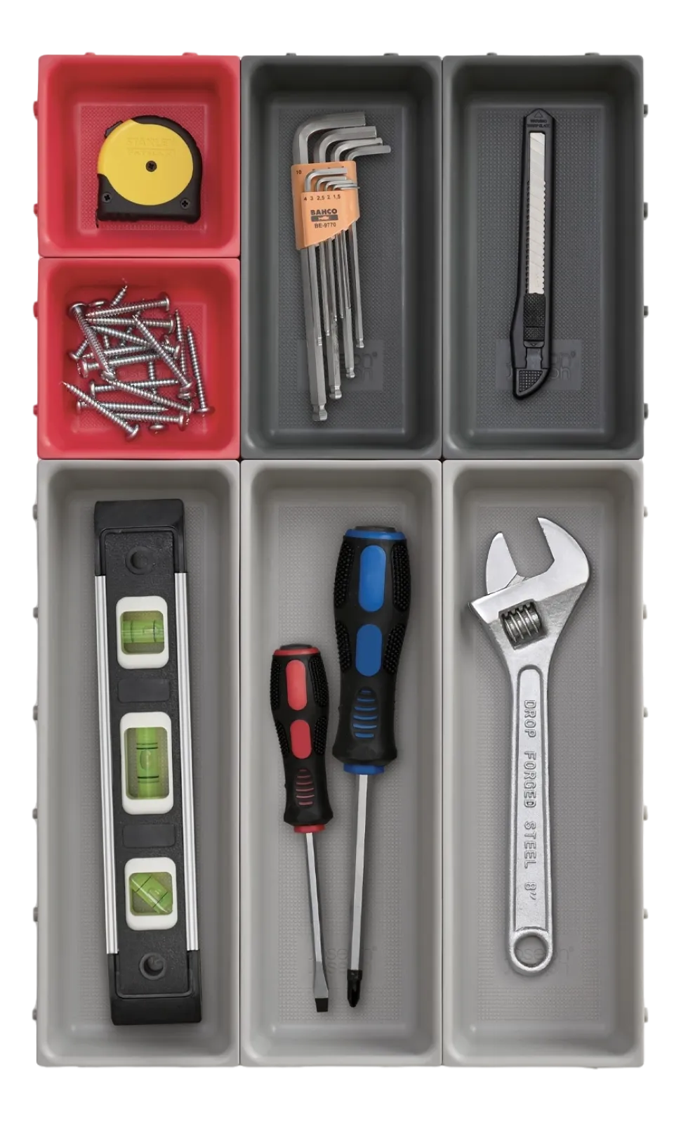 Lade organizer Joseph Joseph Duo Drawer Organiser Set Grijs (7-delig)