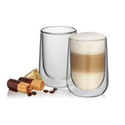 Latte Macchiato Glas Kela Fontana Transparant 250ml (Set van 2)