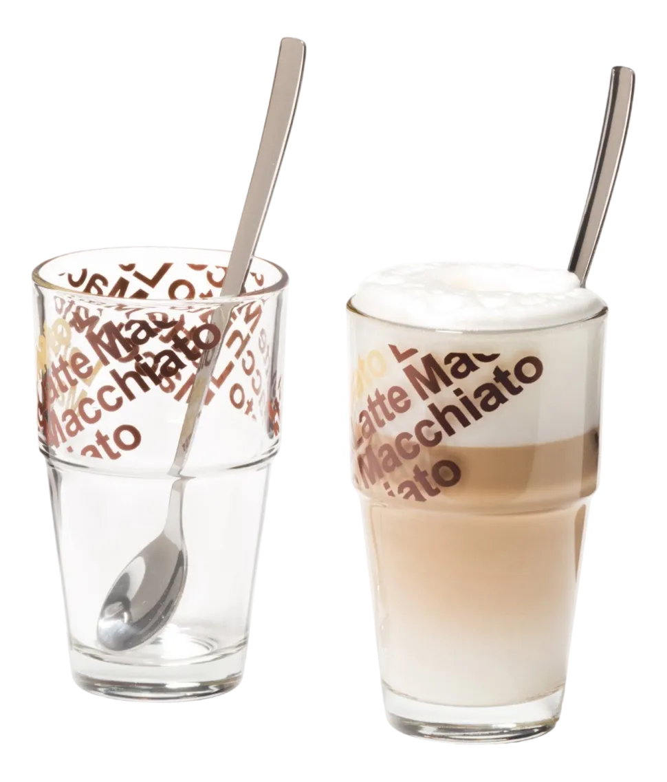 Latte Macchiato Glas Leonardo Solo Bruin 410 ml (Set van 2)