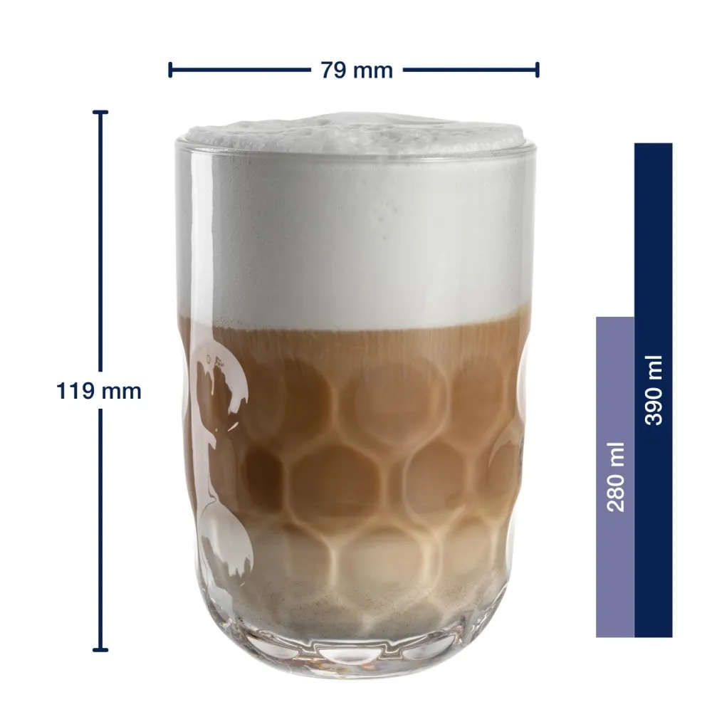 Leonardo Latte Macchiato Glas Gocce 1 390ml (Set van 2) Outlet