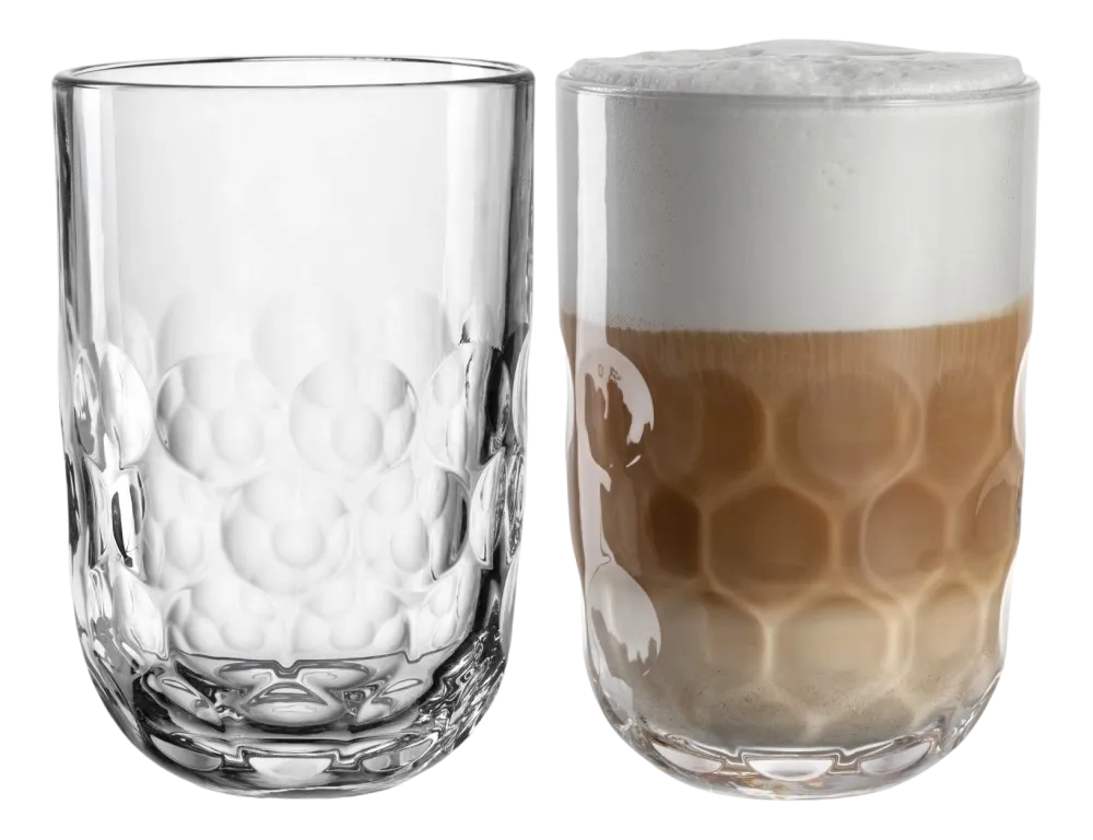 Leonardo Latte Macchiato Glas Gocce 1 390ml (Set van 2) Outlet