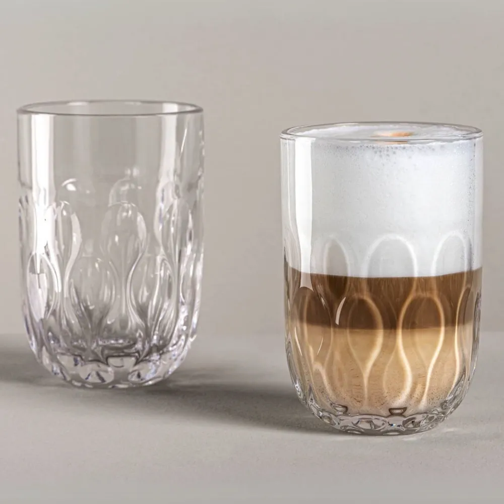 Leonardo Latte Macchiato Glas Gocce 3 390ml (Set van 2) Outlet