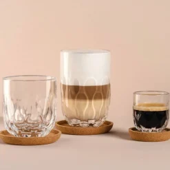 Leonardo Latte Macchiato Glas Gocce 3 390ml (Set van 2) Outlet