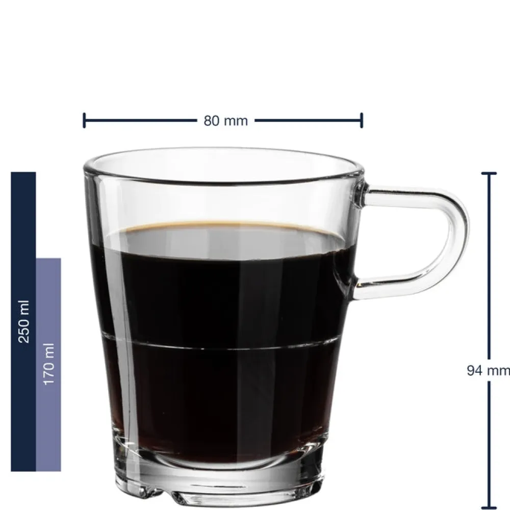 Leonardo Latte Macchiato Glas Senso 250 ml met lepel (4-delig) Hot