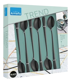 Amefa Latte macchiato/sorbet lepel Austin Black (6-delig) Hot