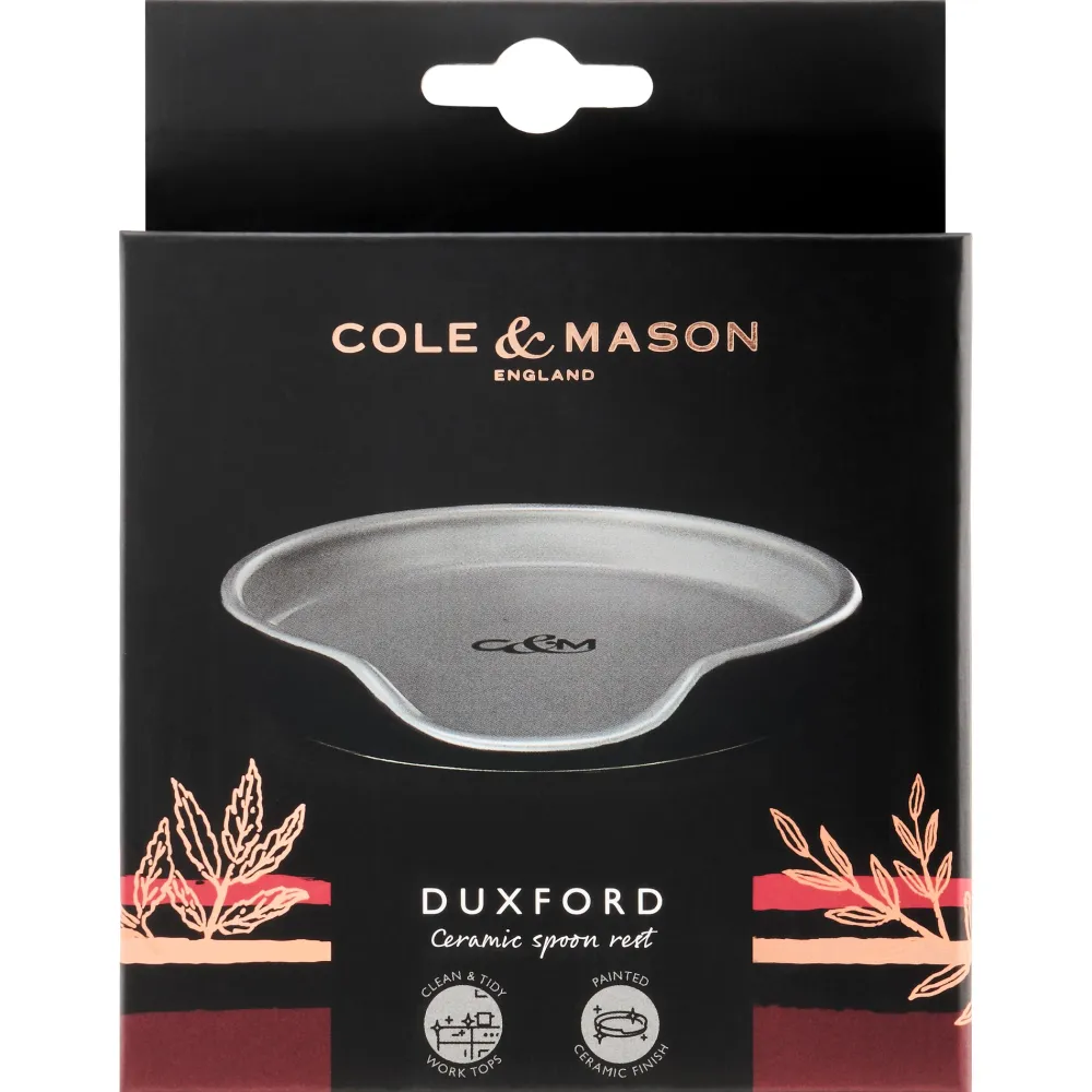 Cole and Mason Lepelhouder Cole & Mason Duxford Ceramic Spoon Rest Black/Grey Online