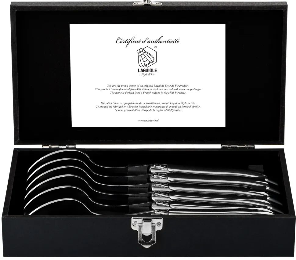 Lepel Laguiole Style de Vie Luxury Line RVS (6-Delig)