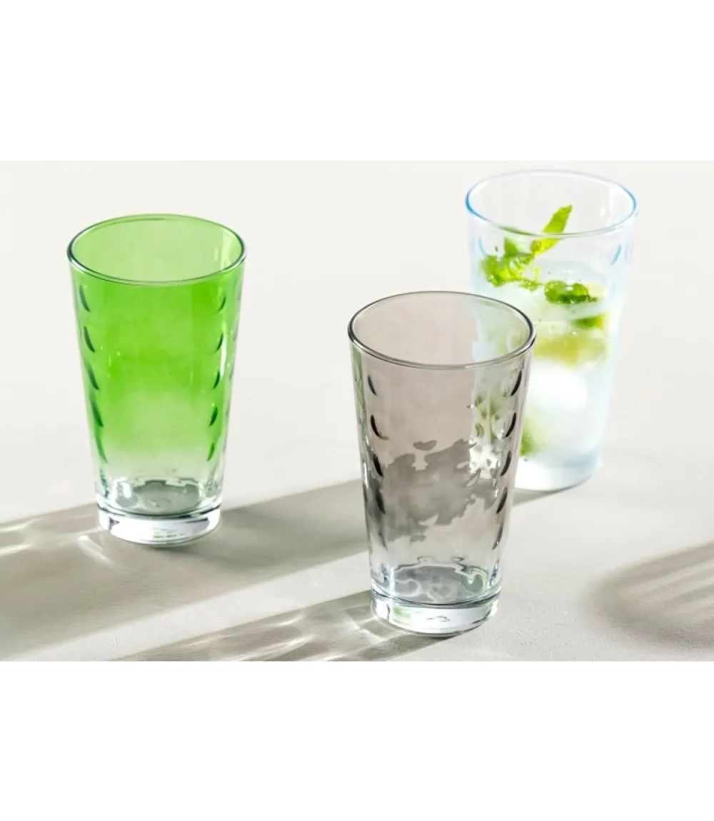 Leonardo Longdrinkglas Optic (Set van 4) New
