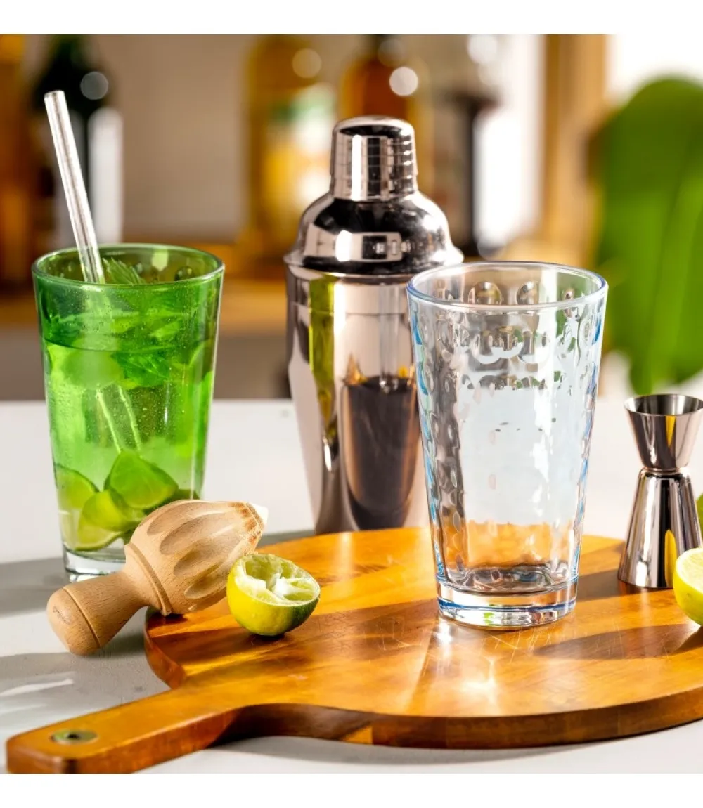 Leonardo Longdrinkglas Optic (Set van 4) New