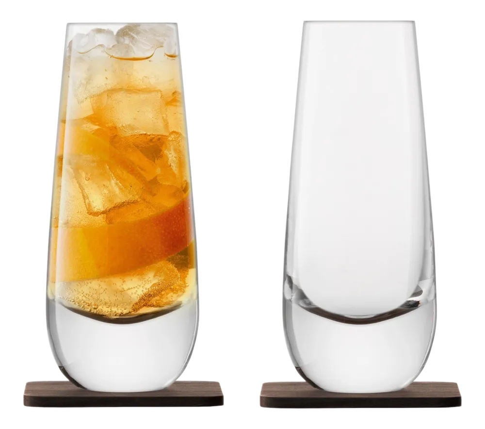 L.S.A. Longdrinkglas Whisky Islay met Onderzetter 325 ml (Set van 2) Hot