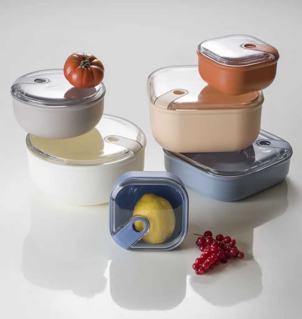 Lunchbox Omada Pull Box Rond Grijs 1,8L