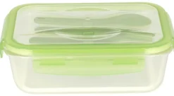 Lunchbox Pebbly Met Bestekset Plastic 1,2L Green