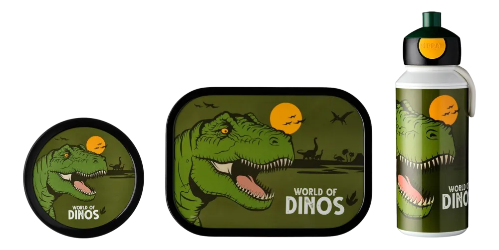 Mepal Lunchset Campus (Pop up + Lunchbox + Fruitbox) Dino 400ml + 750ml + 300ml Sale