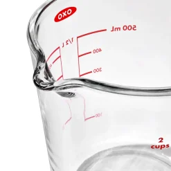 Maatkan met deksel OXO Good Grips 500 ml Transparant