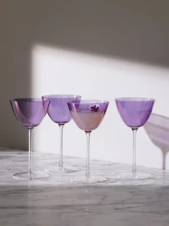 Martiniglas L.S.A. Aurora Purple/Violet 195 ml (Set van 4)