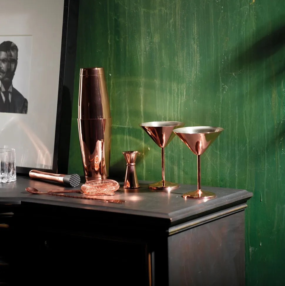 Martiniglas Paderno Mirror Copper (Set van 2)