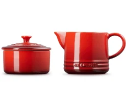 Le Creuset Melk en Suikerset Kersenrood (2-Delig) Sale