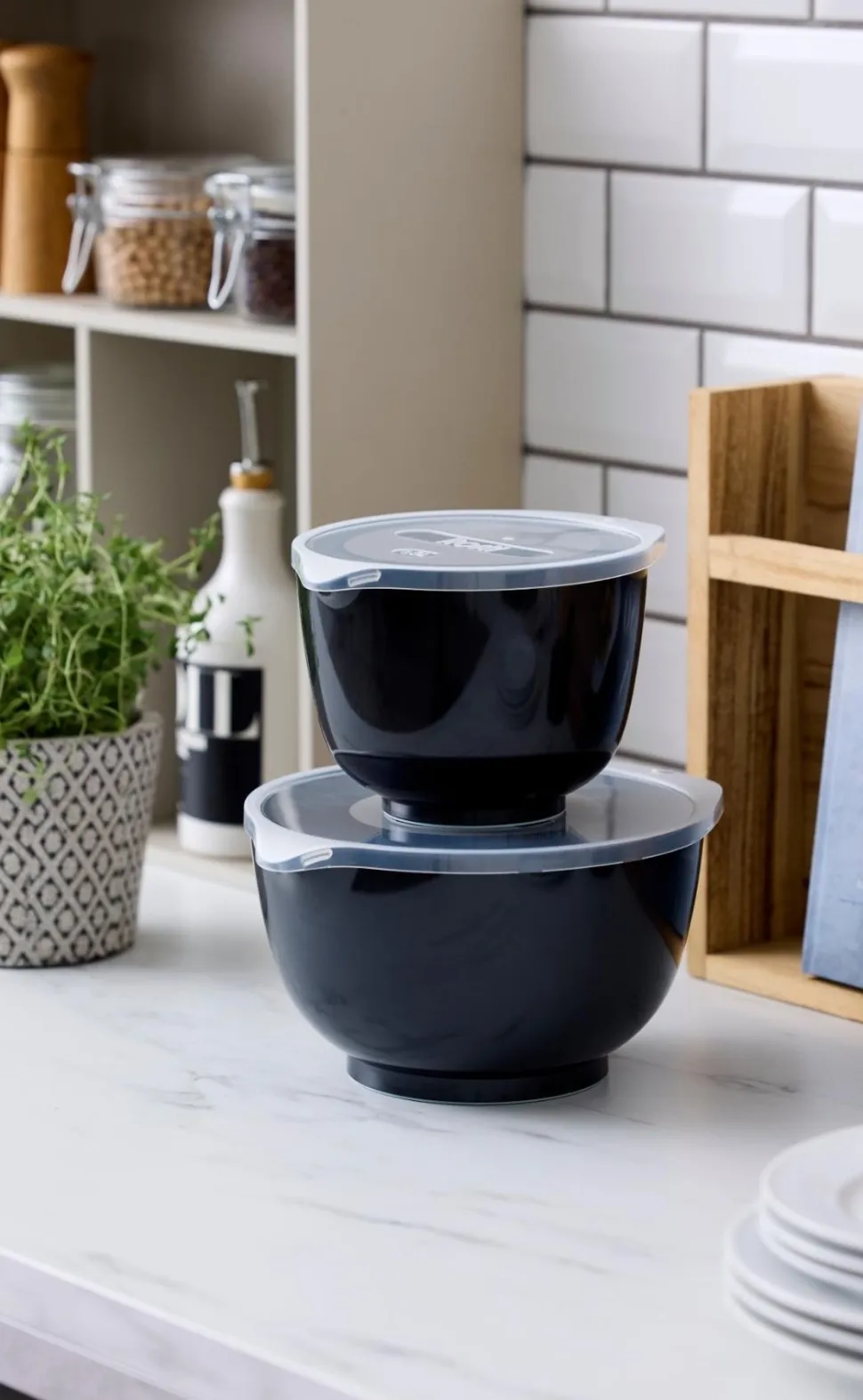 Mengkommen Set Rosti Margrethe Carbon Black (2-delig)