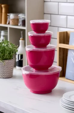 Mengkommen Set Rosti Margrethe Beetroot (4-delig)