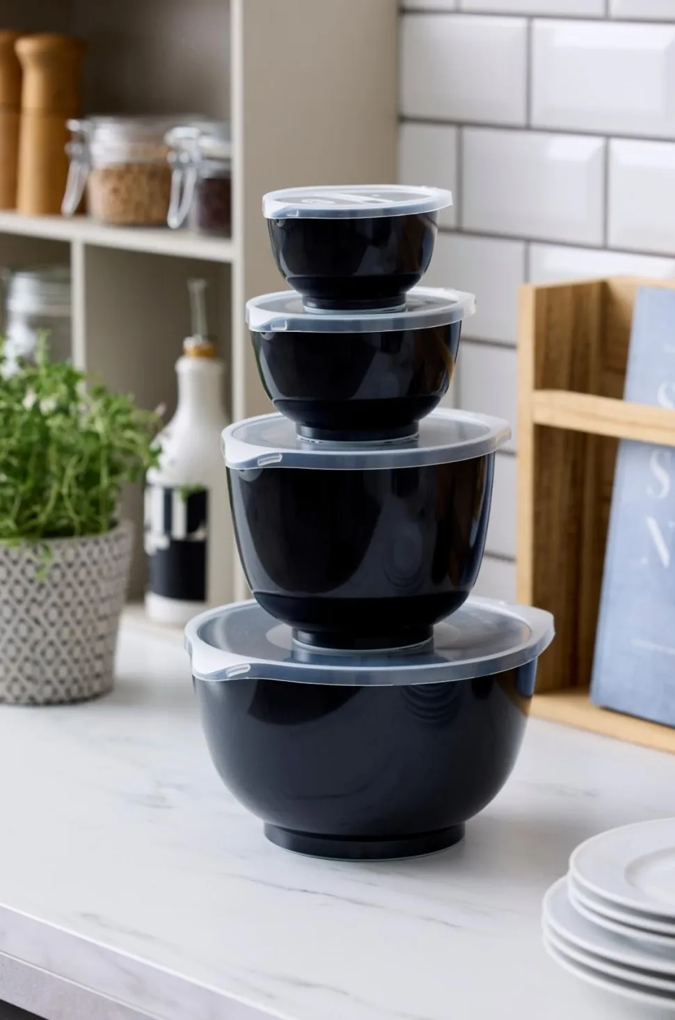 Mengkommen Set Rosti Margrethe Carbon Black (4-delig)