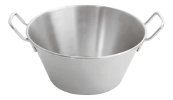 Mengkom Paderno Satin Steel 45 cm Met Handvaten