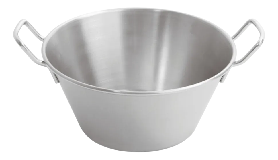 Mengkom Paderno Satin Steel 45 cm Met Handvaten
