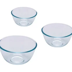 Mengkom Pyrex Classic Transparant 0,5 L / 1 L / 2 L (3-delig)