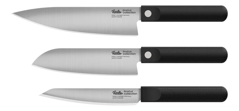 Messenset Fissler ProCut Zwart (3-Delig)