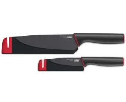 Messenset Joseph Joseph Slice & Sharpen Rood Zwart (2-delig)